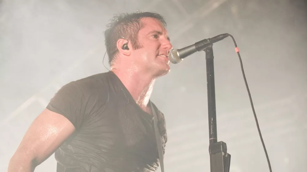 Nine Inch Nails on stage at SYMA Sport and Event Centre stage July 24, 2009 in Hungary.