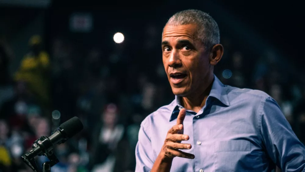 President Barack Obama gives expressive speech at political rally. Philadelphia, Pennsylvania 11.05.22