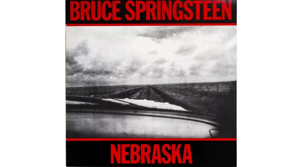 Nebraska is Bruce Springsteen's sixth album, released in 1982. White background