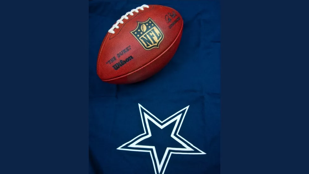 NFL Dallas Cowboys club equipment with NFL official ball, product shot