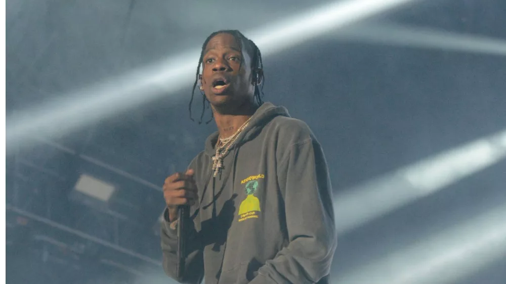 Travis Scott performs at the 2018 Okeechobee Music and Arts Festival. Okeechobee, FL - March 3, 2018