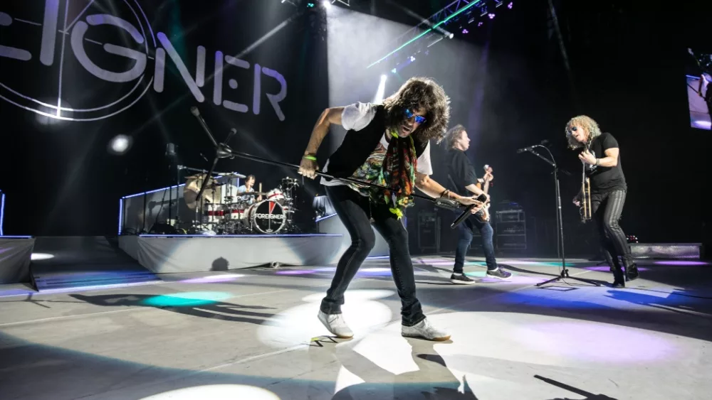 Foreigner performs at DTE Energy Music Theater on their Juke Box Heroes tour. Clarkston, MI / USA – July 15, 2018