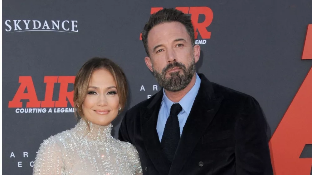 Jennifer Lopez and Ben Affleck at the Amazon Studios' World premiere of 'AIR' held at the Regency Village Theatre in Westwood, USA on March 27, 2023.