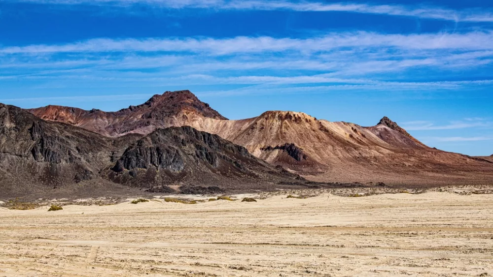 Black Rock Desert, Black Rock Point. USA, Nevada, Gerlach