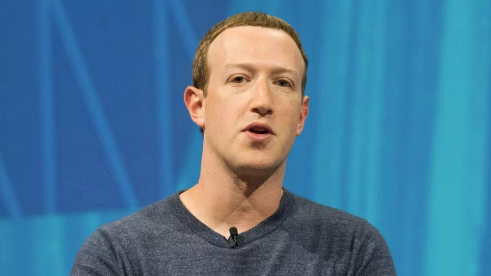 Facebook CEO Mark Zuckerberg in Press conference at VIVA Technology (Vivatech) the world's rendezvous for startup and leaders. PARIS, FRANCE - MAY 24, 2018