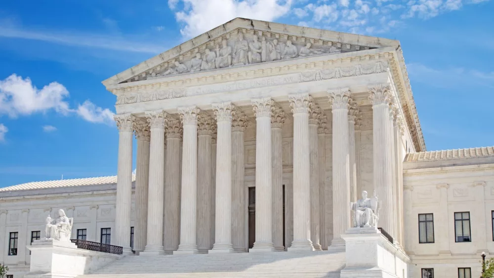 US Supreme court building on the capitol hill in Washington DC, United States of America