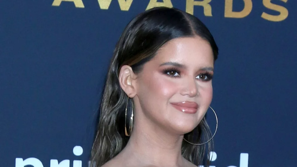 Maren Morris at the 2022 Academy of Country Music Awards Arrivals at Allegient Stadium on March 7, 2022 in Las Vegas, NV