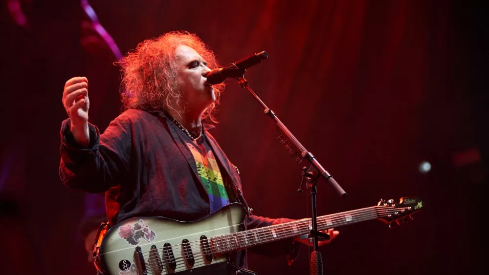 Robert Smith of the Cure in concert at Kaseya Center Miami. MIAMI, FLORIDA - JULY 01, 2023