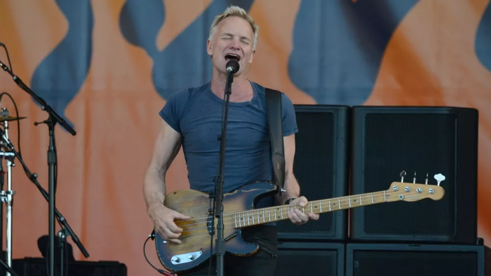 Sting performs at the 2018 New Orleans Jazz and Heritage Festival. New Orleans, LA - April 27, 2018