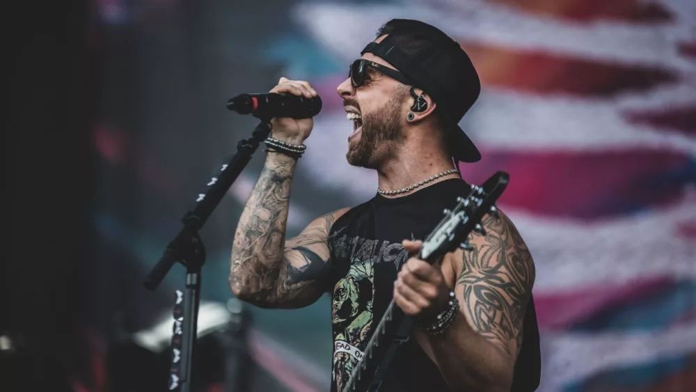 Bullet For My Valentine performs in concert at Rock im Park festival on June 3, 2018 in Nuremberg, Germany