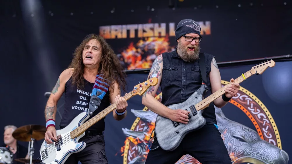 Steve Harris of Iron Maiden performing with British Lion at Rockfest music festival. HYVINKAA, FINLAND – JUNE 3 2022