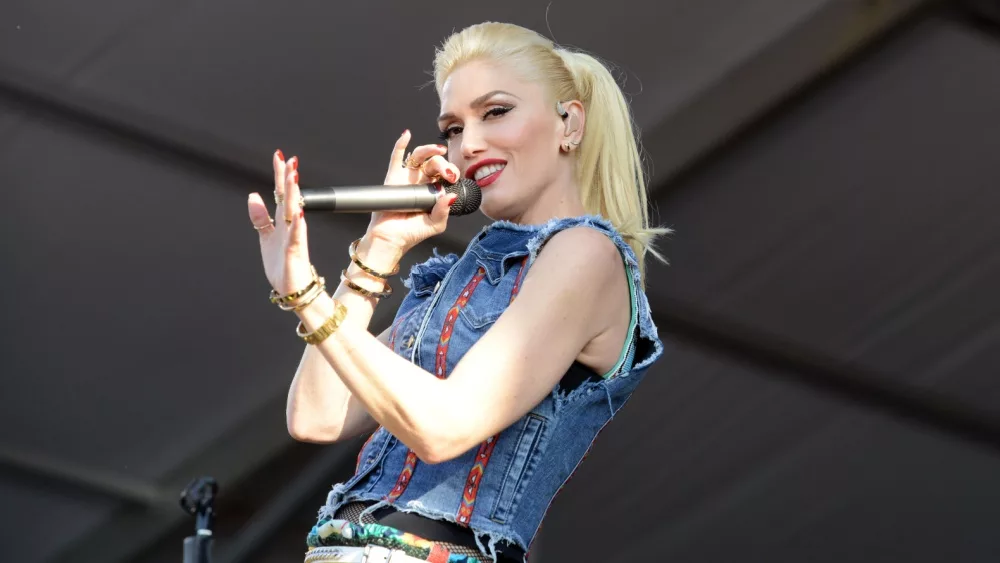 Gwen Stefani performs with her band No Doubt at the New Orleans Jazz and Heritage Festival. New Orleans, LA - May 1, 2015