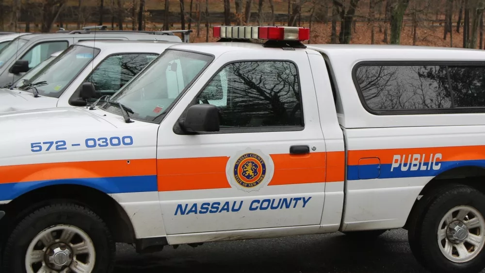 Nassau County Police Department Public Service Unit car in Bethpage, NY. BETHPAGE, NEW YORK - APRIL 10, 2016