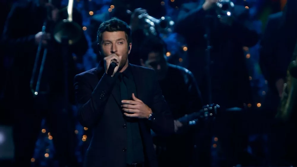 Brett Eldredge performs at the 2014 CMA Country Christmas at the Bridgestone Arena on November 7, 2014 in Nashville, Tennessee.