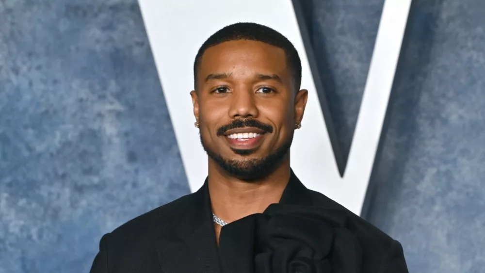 Michael B. Jordan at the 2023 Vanity Fair Oscar Party at the Wallis Annenberg Center. BEVERLY HILLS, CA. March 12, 2023