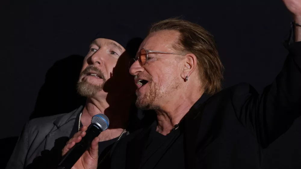 U2 - Bono and The Edge arrived to the opening night of 29th Sarajevo Film Festival. Sarajevo, Bosnia and Herzegovina 08-11-2023