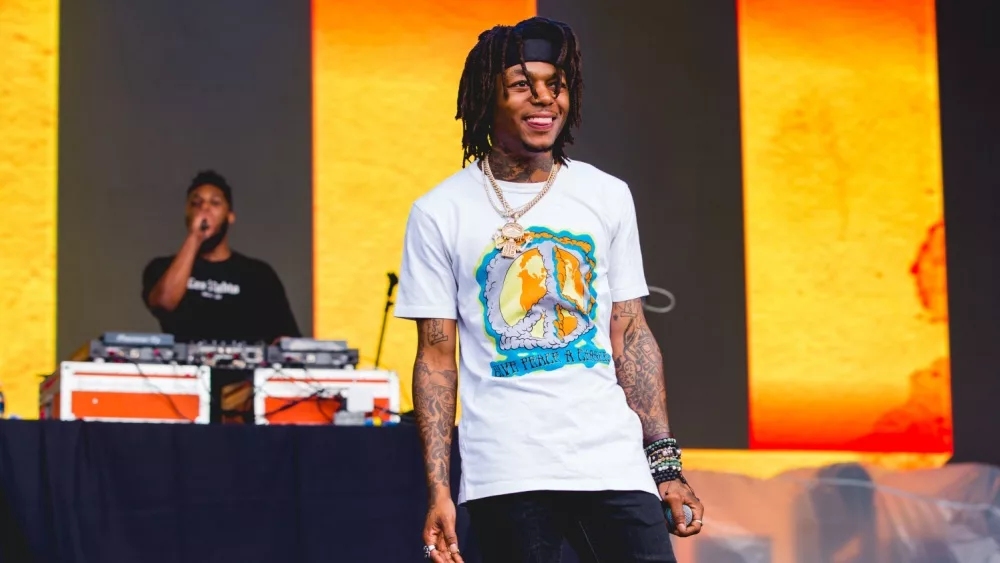 JID performs live at Mo Pop Music Festival. DETROIT, MICHIGAN / USA - JULY 27, 2019