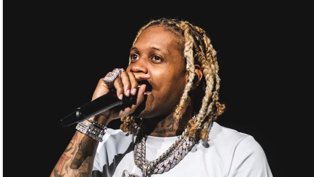 Lil Durk on the Voice Of The Hero tour at DTE Music Theater. Clarkston, Michigan - October 1 2021