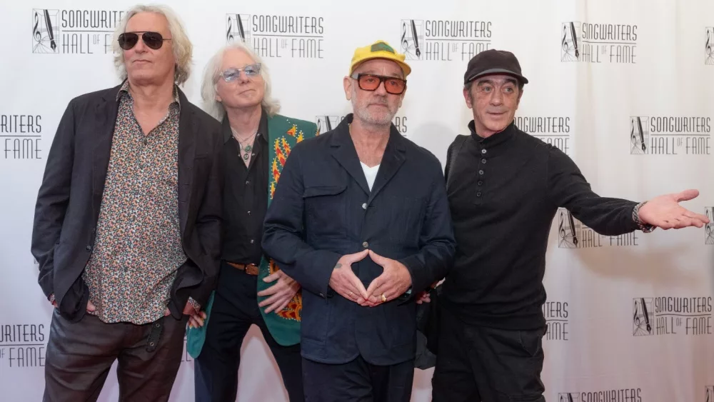 R.E.M.: Peter Buck, Mike Mills, Michael Stipe and Bill Berry attend 2024 Songwriters Hall of Fame Induction and Awards Gala at Marriott Marquis Hotel in New York on June 13, 2024