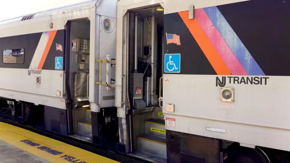 NJ Transit commuter trains - link to destinations throughout New Jersey and to New York City. Morristown, NJ, USA - Aug. 28, 2024