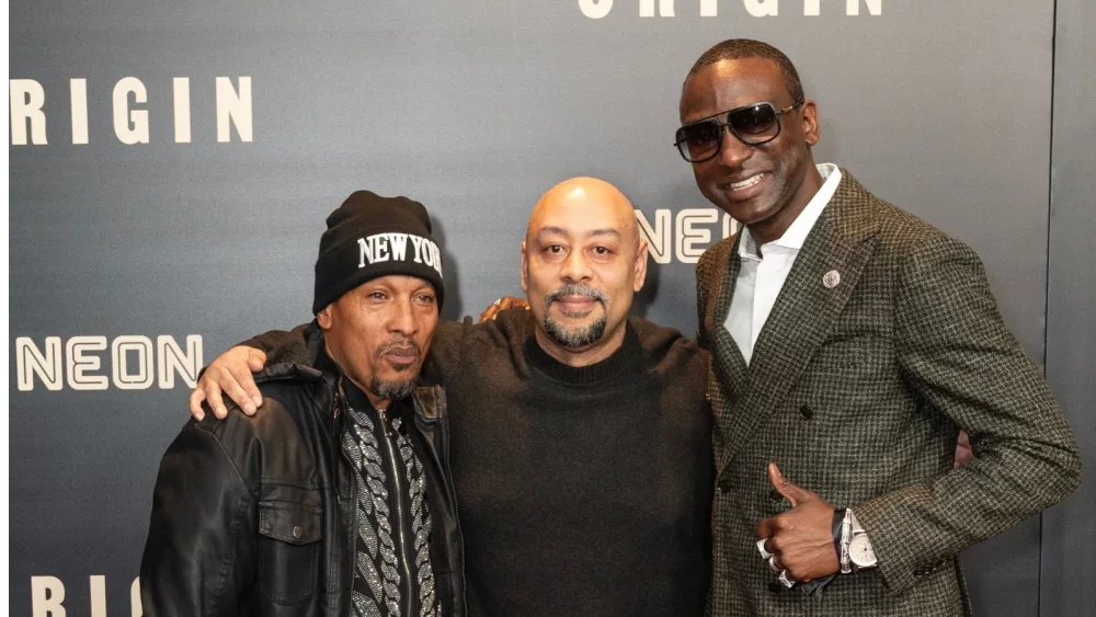 Korey Wise, Raymond Santana, Yusef Salaam, members of the Central Park Five (now called 'Exonerated Five') at Alice Tully Hall in New York on November 30, 2023