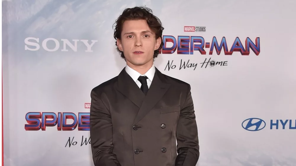 Tom Holland arrives for the ‘Spider-Man: No Way Home’ LA Premiere on December 13, 2021 in Westwood, CA