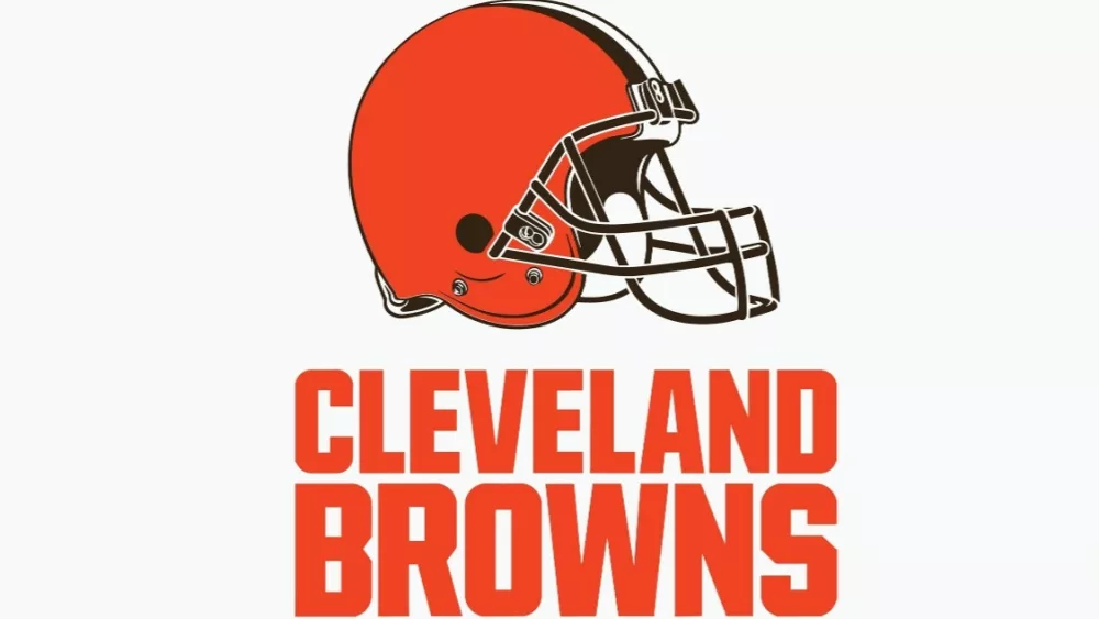 Cleveland Browns, editorial vector logo is printed on white paper.