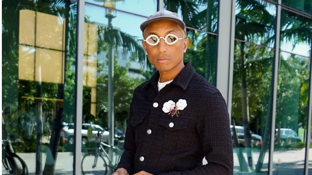 Pharrell arrives at Miami Art Basel 2022. Miami, FL - November 29, 2022