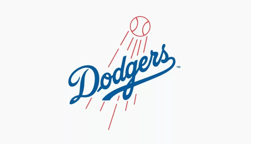 Los Angeles Dodgers, editorial vector logo is printed on white paper.