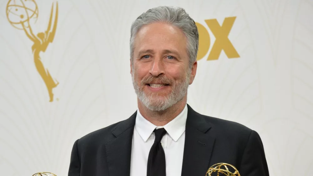 Jon Stewart at the 67th Primetime Emmy Awards at the Microsoft Theatre LA Live. LOS ANGELES, CA - SEPTEMBER 20, 2015