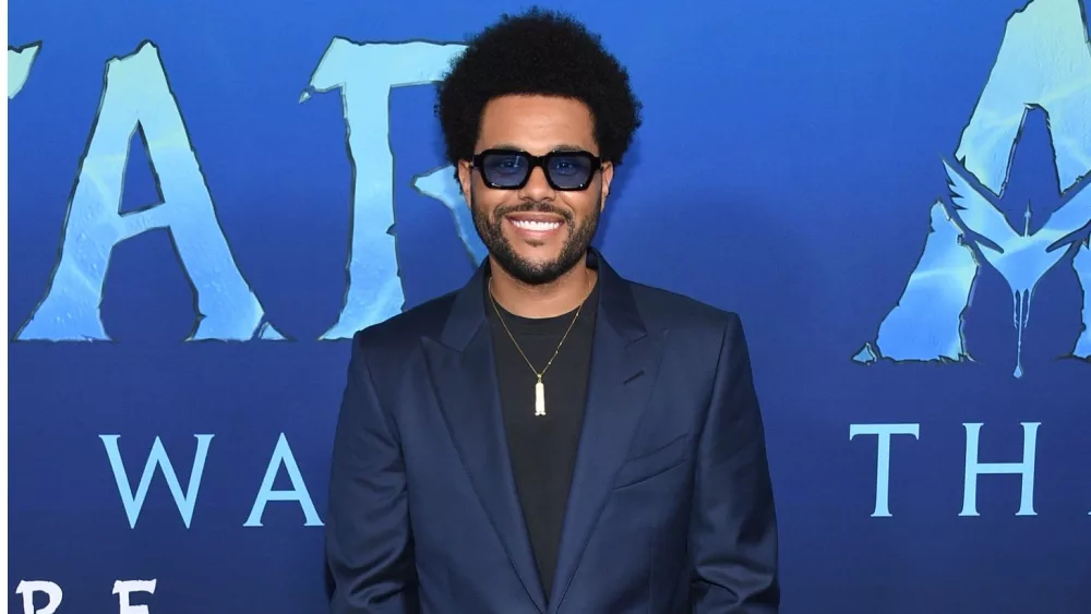 The Weeknd arrives for the ÔAvatar The Way of WaterÕ Hollywood Premiere on December 12, 2022 in Hollywood, CA