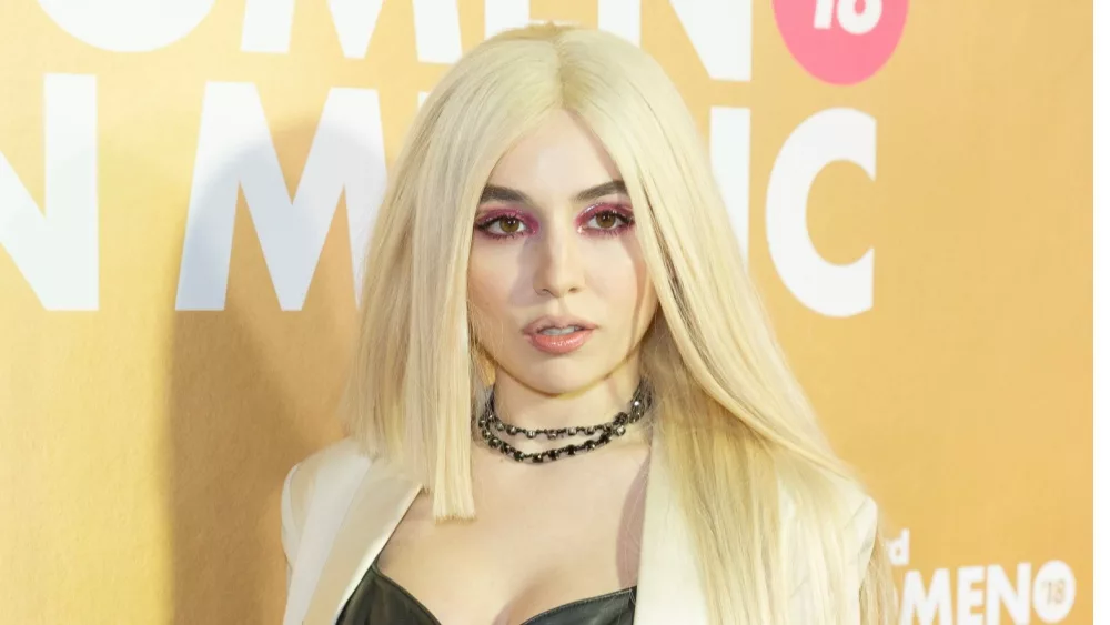 Ava Max wearing dress by Alexander Wang attends Billboard's 13th Annual Women in Music gala at Pier 36. New York, NY - December 6, 2018