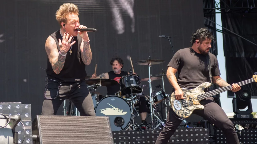 Papa Roach perform at the Sick New World music festival. LAS VEGAS, NEVADA - May 13, 2023