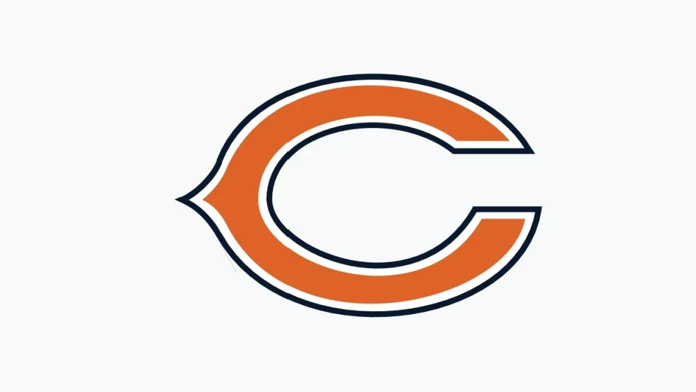 Chicago Bears, National Football League NFL. Sports editorial vector logo is printed on white paper.