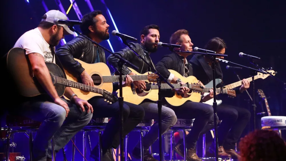 Old Dominion perform at CBS Radio's Stars & Stripes event at the Chicago Theatre on November 9, 2016 in Chicago, Illinois.