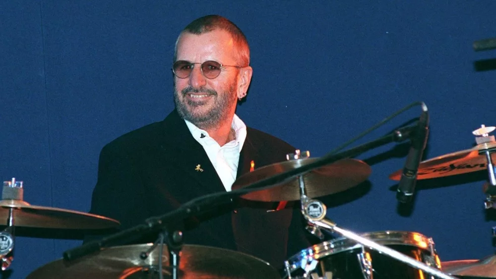 RINGO STARR performing for charity at AmFAR's Cinema Against AIDS gala at Moulin de Mougins, France.