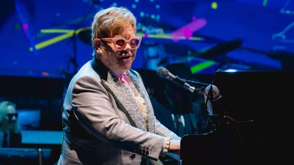 Elton John performs live at Van Andel Arena on the Farewell Yellow Brick Road Tour. GRAND RAPIDS, MICHIGAN / USA - October 15, 2018