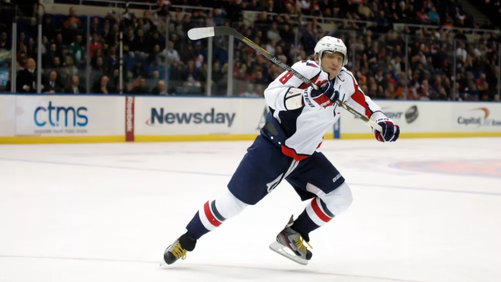 NHL Hockey: Alex Ovechkin, of the Washington Capitals, during a game between the Capitals and New York Islanders at Nassau Coliseum. UNIONDALE, NEW YORK, UNITED STATES