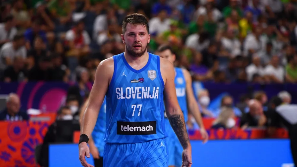 Luka Doncic. The basketball match of Eurobasket 2022 France vs Slovenia. COLOGNE, GERMANY - SEPTEMBER 7, 2022