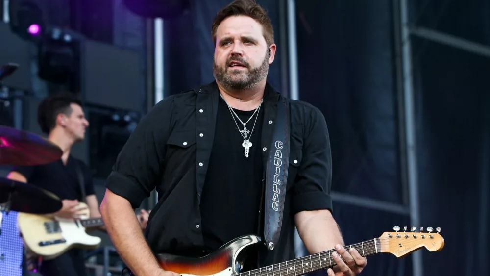 Randy Houser performs during Luke Bryan's 'Kick The Dust Up' Tour at Vanderbilt Stadium on July 11, 2015 in Nashville, Tennessee.