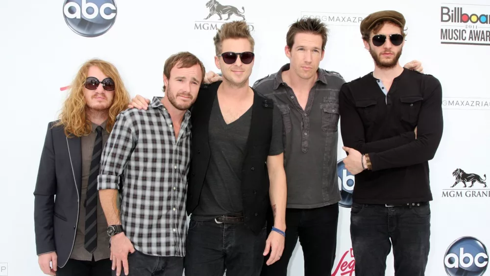 One Republic arriving at the 2011 Billboard Music Awards at MGM Grand Garden Arena on May 22, 2010 in Las Vegas, NV.