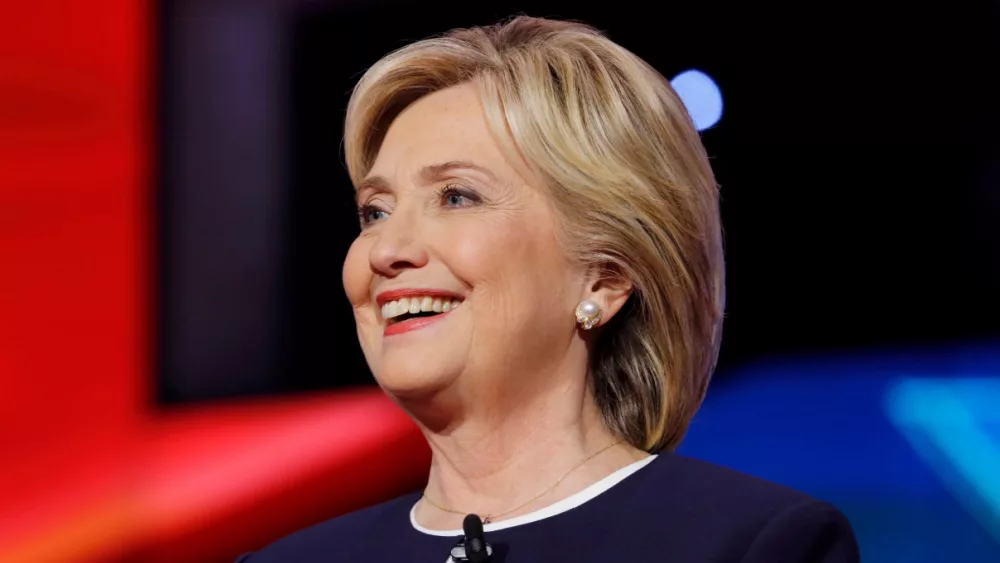 former U.S. Senator Hillary Clinton at Wynn Las Vegas in first CNN Democratic Debate. LAS VEGAS, NV - OCTOBER 13 2015