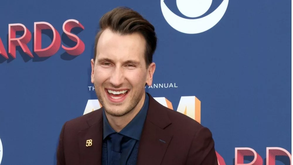 Russell Dickerson at the Academy of Country Music Awards 2018 at MGM Grand Garden Arena on April 15, 2018 in Las Vegas, NV