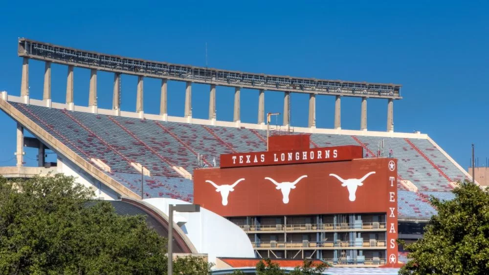 Darrell K Royal Texas Memorial Stadium (home of Texas Longhorns) at campus of University of Texas. November 14, 2013.