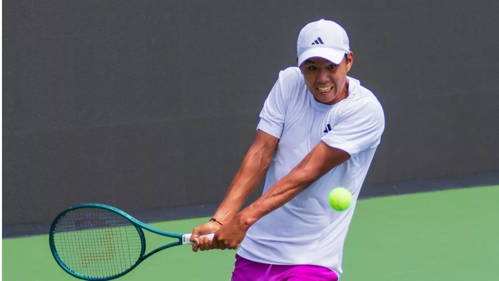 Learner Tien plays at the Winston-Salem Open on August 17, 2024 in Winston-Salem, NC, USA