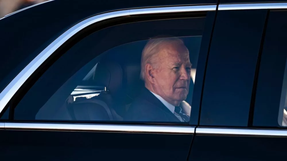 President Joe Biden leaves the U.S. Capitol after the National Prayer Breakfast. WASHINGTON, DC, USA - February 1, 2024