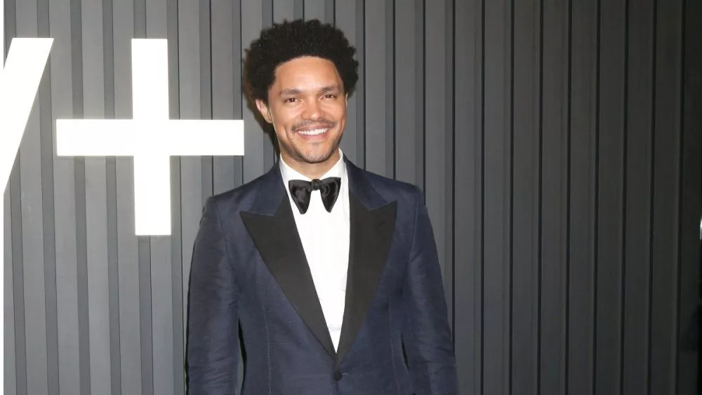 Trevor Noah at the Apple TV+ Primetime Emmy Party Red Carpet at Mother Wolf on September 12, 2022 in Los Angeles, CA