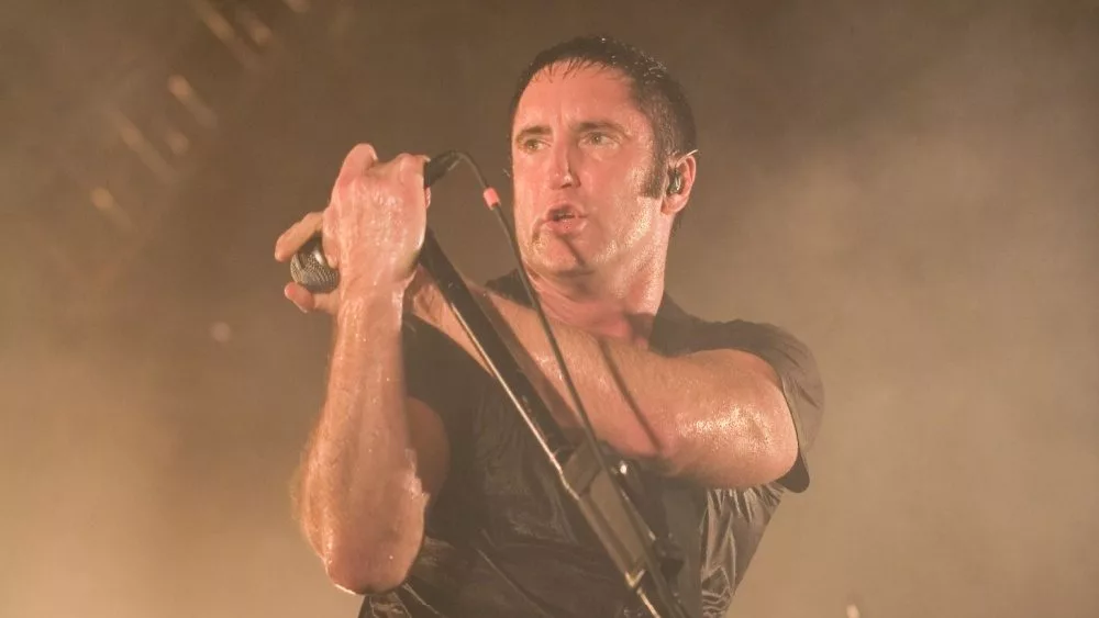 Nine Inch Nails band performs on stage at SYMA Sport and Event Centre stage July 24, 2009 in Hungary