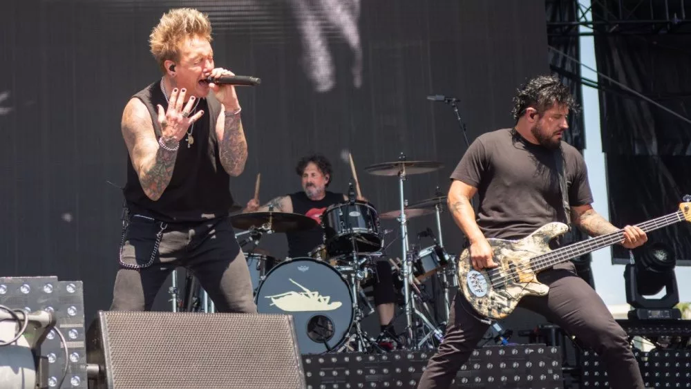 Papa Roach perform at the Sick New World music festival. LAS VEGAS, NEVADA - May 13, 2023