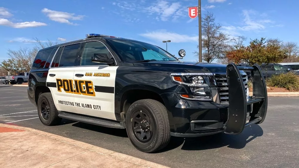 SAN ANTONIO, TEXAS - 01/31/2020 - San Antonio Police cruiser. Protecting The Alamo City